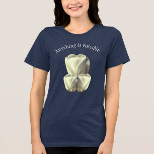 Tulpanblommor Allt är möjligt Inspirerande T Shirt
