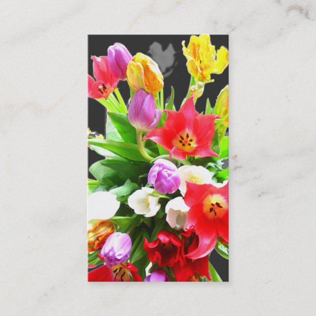 Tulpanblommor Visitkort (Framsida)