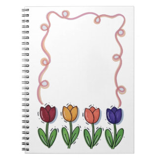 Tulpanblomsnotisbok Anteckningsbok