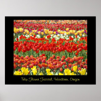 Tulpanblomsterfestival Woodburn Oregon konsttryck Poster