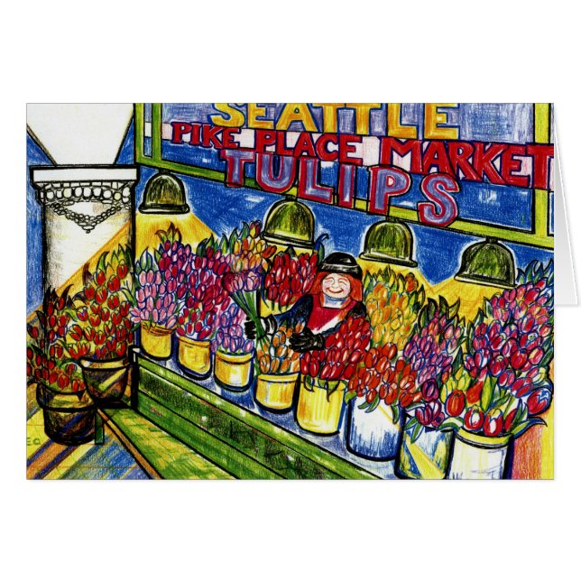 Tulpandam Hälsningskort (Framsidan Horizontal)