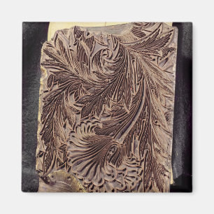 Tulpandesign som skrivar ut kvarteret, 1875 magnet