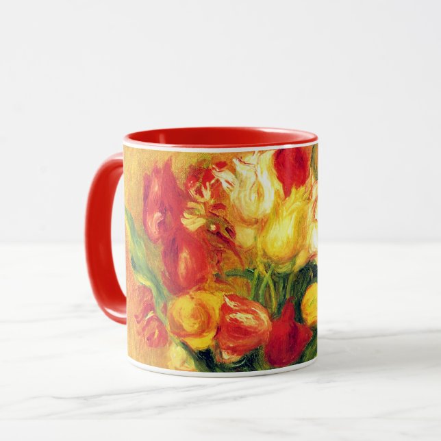 Tulpaner av Pierre Renoir, Vintage Impressionism K Mugg (Framsida vänster)