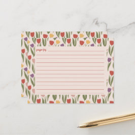 Tulpaner Bröllopsfest Receptkort Vykort