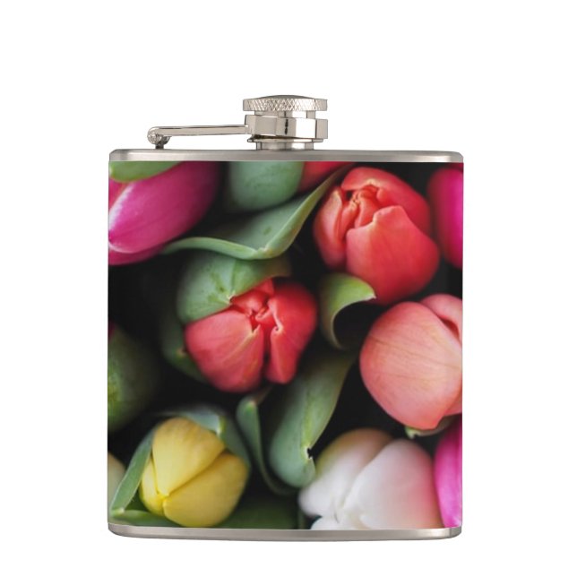 Tulpaner Färgrika Blommor Påsk Vår Fickplunta (Framsidan)
