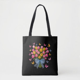 Tulpaner & Fjärilar Totebag Tygkasse