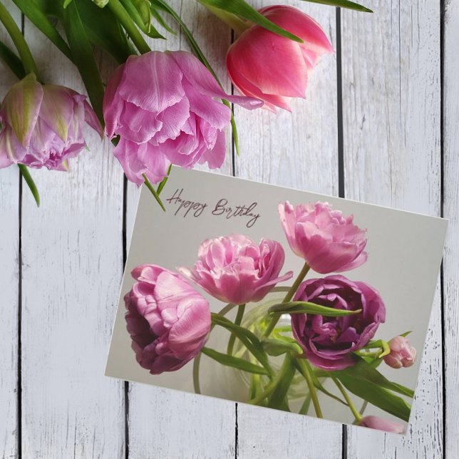 Tulpaner. Grattis på födelsedagen Inbjudningar (Skapare uppladdad)