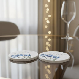 Tulpaner i Delft Blå anpassningsbara Underlägg