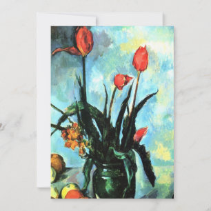 Tulpaner i en vas av Paul Cezanne, Vintage Art
