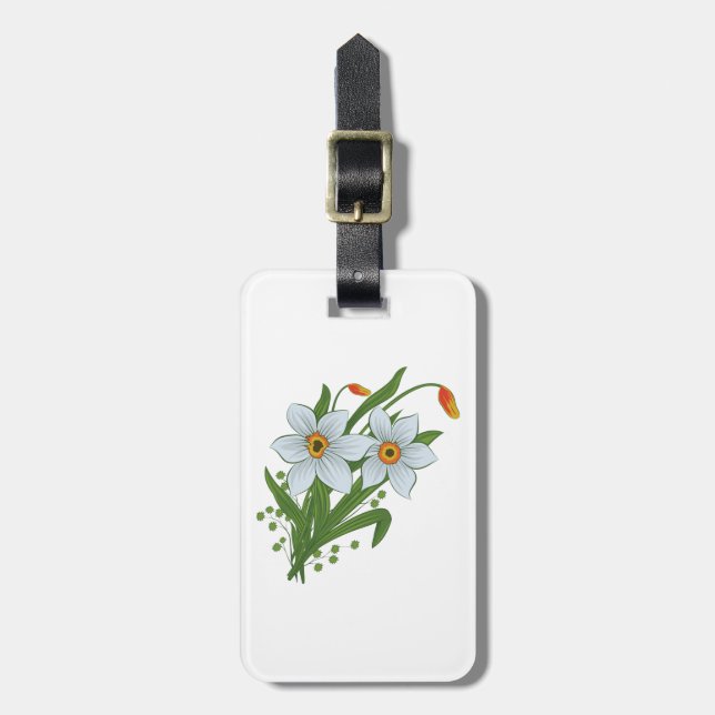 Tulpaner och Narcisser Blommor Bagagebricka (Vertikal Framsida)