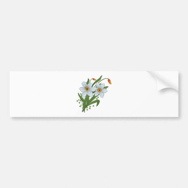 Tulpaner och Narcisser Blommor Bildekal (Framsidan)