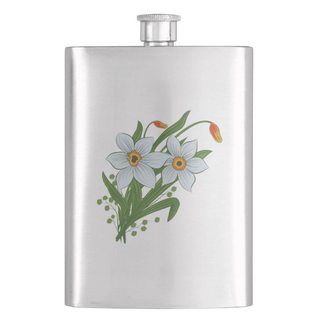 Tulpaner och Narcisser Blommor Fickplunta (Framsidan)