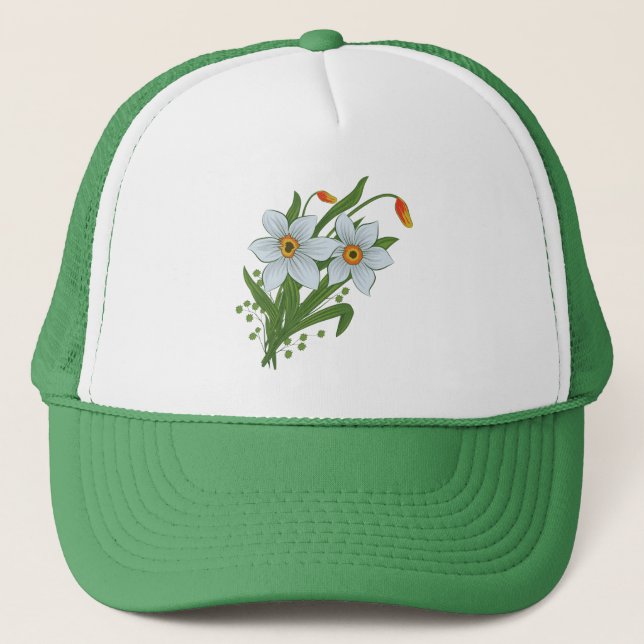 Tulpaner och Narcisser Blommor Keps (Framsida)