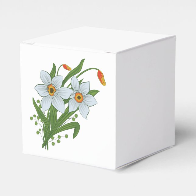 Tulpaner och Narcisser Blommor Presentaskar (Framsidan Sidan)