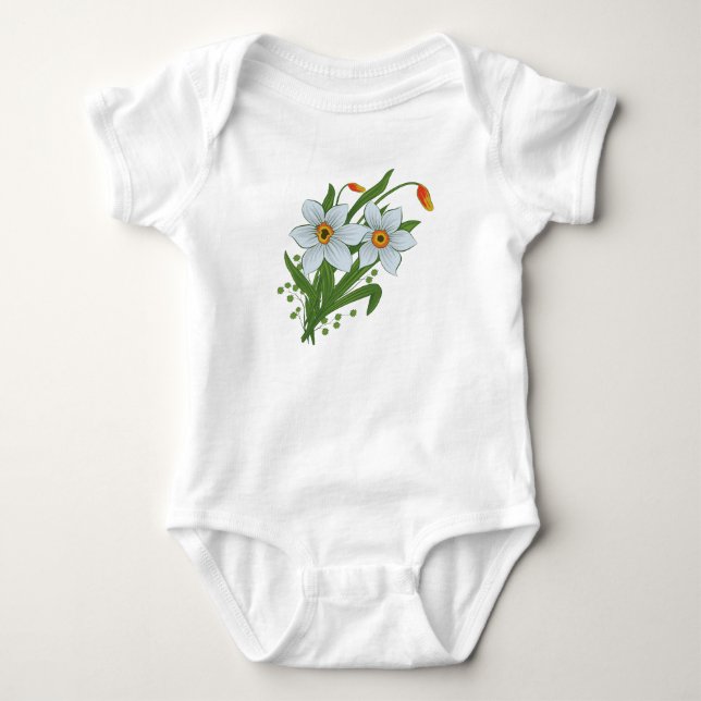 Tulpaner och Narcisser Blommor Tee (Framsida)