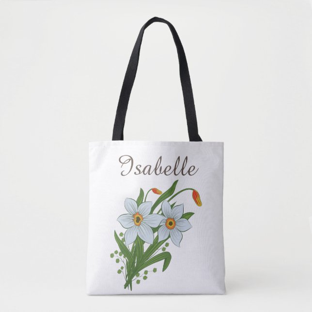 Tulpaner och Narcisser Blommor Tygkasse (Framsida)