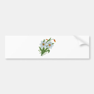 Tulpaner och påskliljor blommor bildekal
