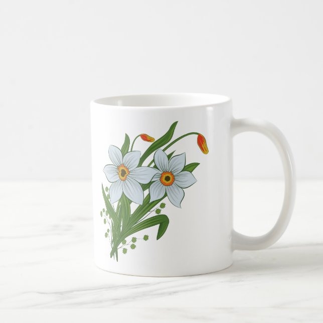 Tulpaner och påskliljor blommor kaffemugg (Höger)