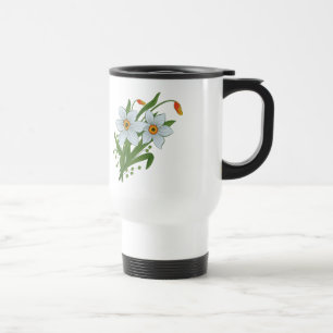 Tulpaner och påskliljor blommor resemugg