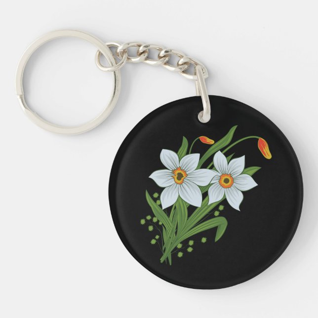 Tulpaner och påskliljor Blommor Svart Bakgrund (Framsidan)