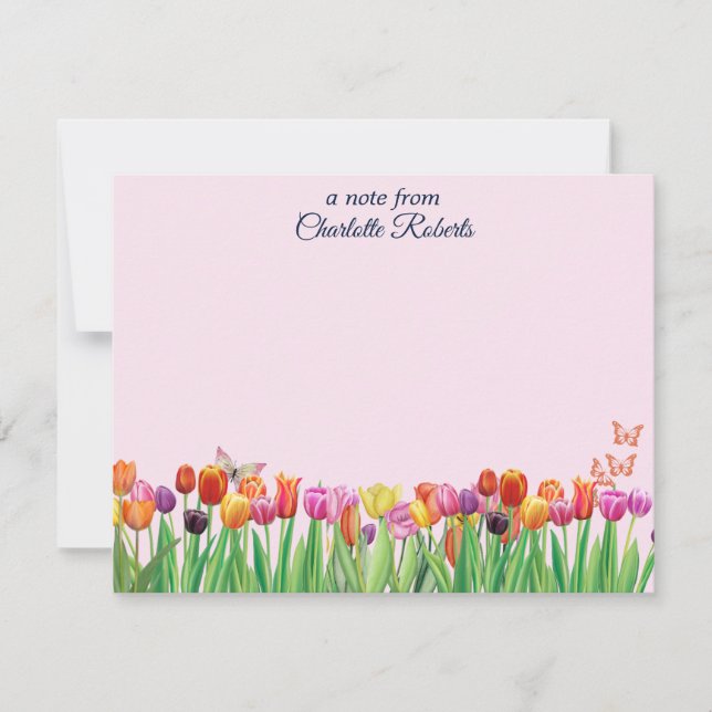 Tulpaner och smörgåsar anteckningskort (Framsida)