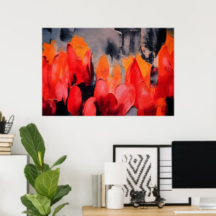 Tulpanfält – Abstrakt Blommig Intensitet Poster