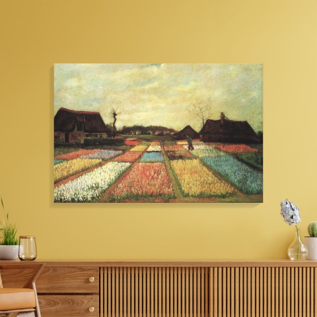 Tulpanfälten av Vincent van Gogh Canvastryck (Insitu (Vardagsrum))