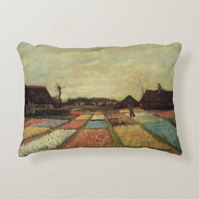 Tulpanfälten av Vincent van Gogh Prydnadskudde (Framsidan)