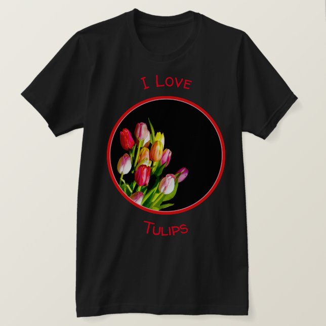 Tulpanfärgning - originalblomma t shirt (Design framsida)