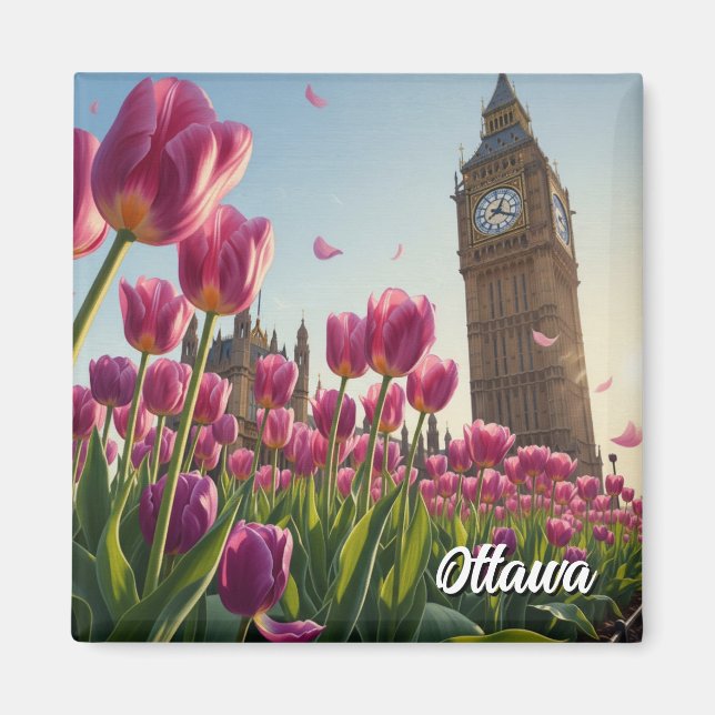 Tulpanfestival i Ottawa Kanada Resa Magnet (Framsidan)