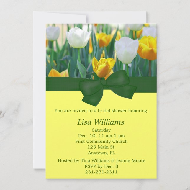 Tulpaninbjudningskort för möhippan inbjudningar (Framsida)