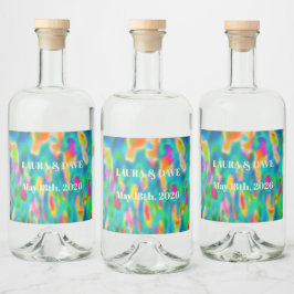 Tulpanintryck Spritflaskor Etikett