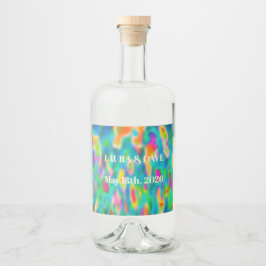 Tulpanintryck Spritflaskor Etikett