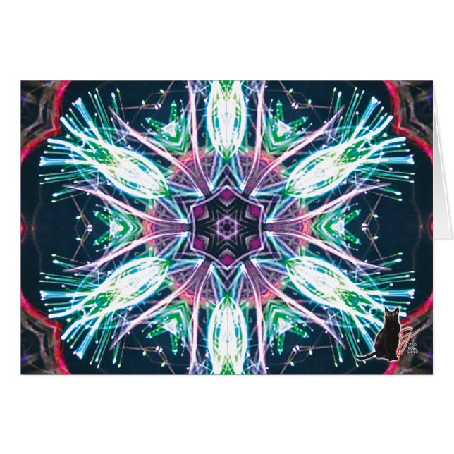 TulpanKaleidoscope Hälsningskort (Framsidan Horizontal)