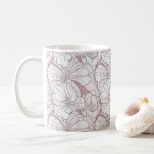 Tulpanlinje Teckning Kaffemugg