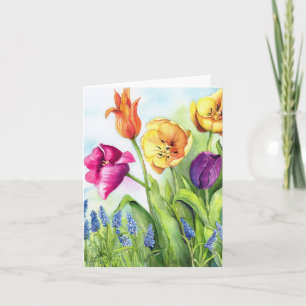 Tulpannotecards Kort
