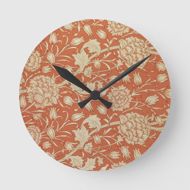Tulpantapetdesign, 1875 rund klocka (Framsida)
