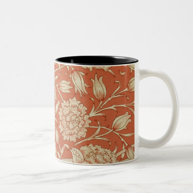 Tulpantapetdesign, 1875 Två-Tonad mugg (Höger)