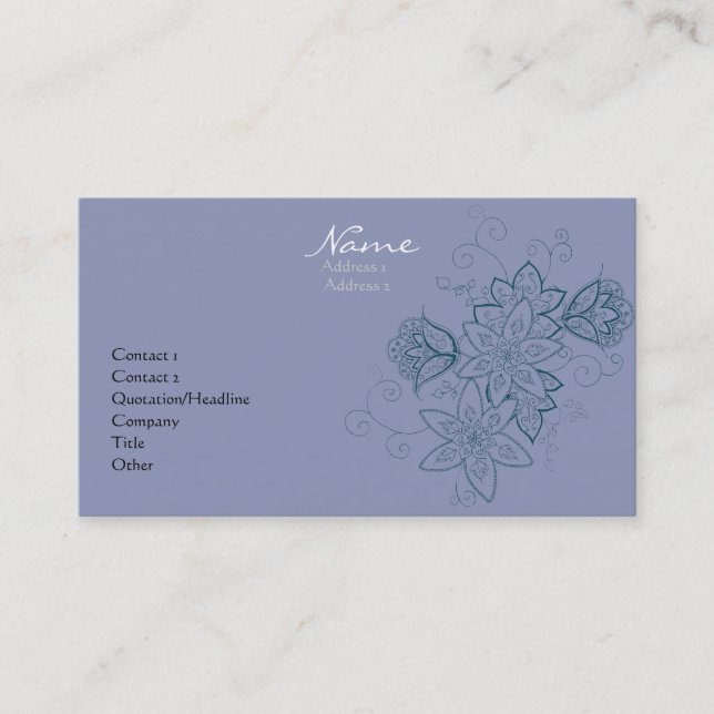 Tulpantatueringvisitkortar (skymningen) visitkort (Framsida)