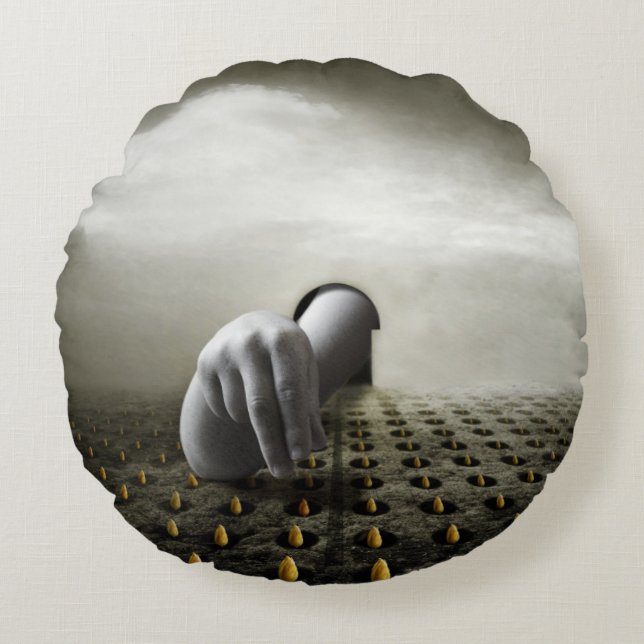 Tulpantjuv 2013 rund kudde (Framsidan)