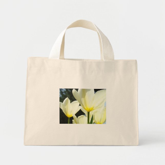 Tulpanträdgårdsblommor Tote påse Klänning Kontor t Mini Tygkasse (Framsidan)