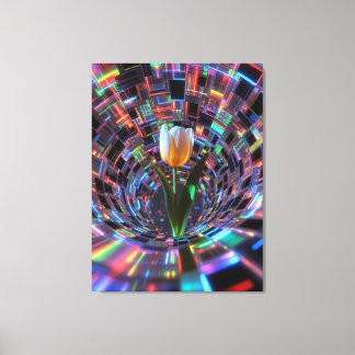 Tulpe in prismatischem Vortex Tunnel Canvastryck