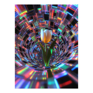 Tulpe in prismatischem Vortex Tunnel Fototryck
