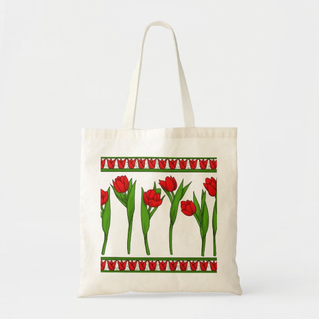 tulpen shopper tygkasse (Framsidan)
