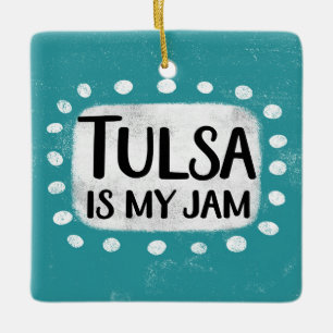 Tulsa är mitt Sylt-prydnadsämne Julgransprydnad Keramik