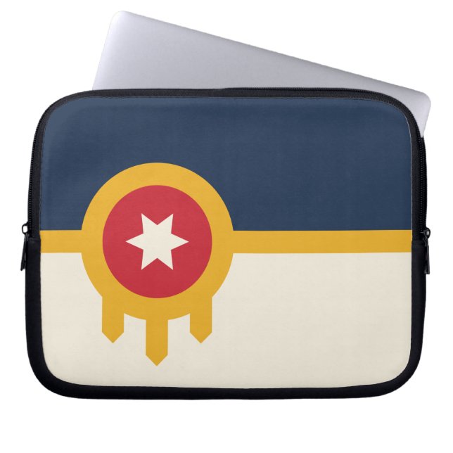 Tulsa City Flagga Laptop sleeve (Framsidan)