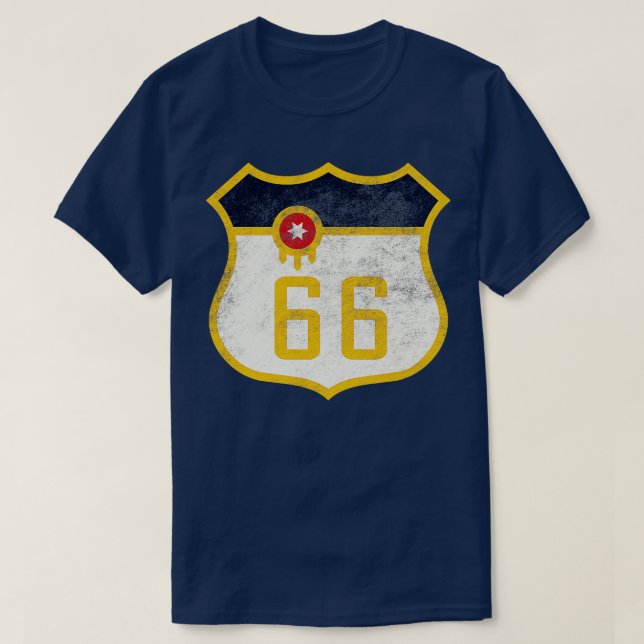 Tulsa Flagga 66 Distress T Shirt (Design framsida)