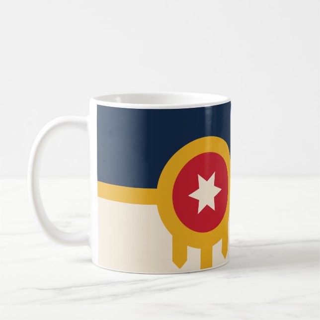 Tulsa flagga Towel Kaffemugg (Vänster)