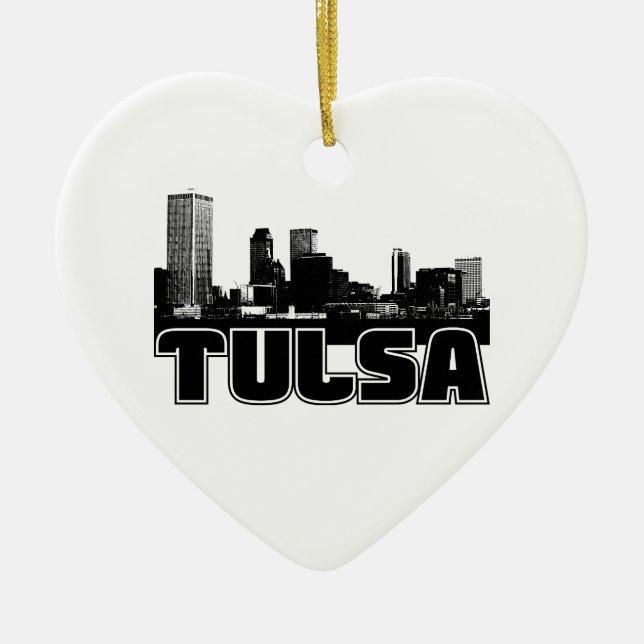 Tulsa horisont julgransprydnad keramik (Framsidan)
