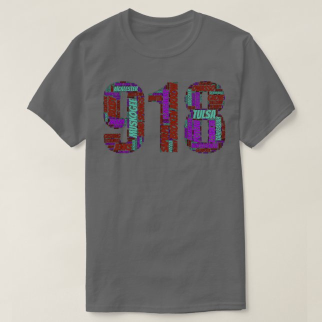 Tulsa och 918 t shirt (Design framsida)